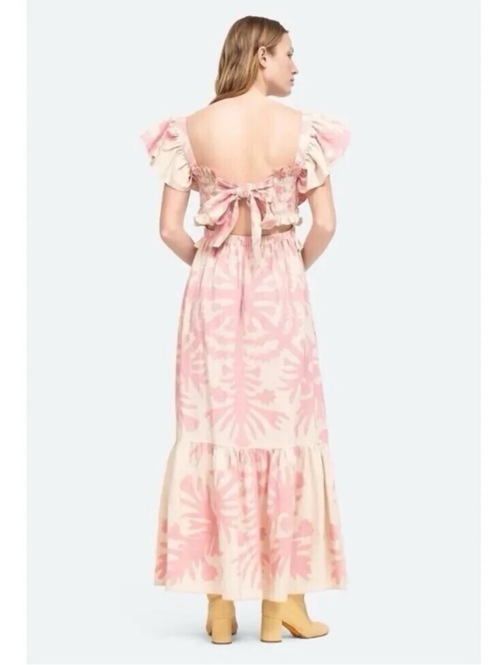 Sea Pink Ruffle Maxi Dress - Picture 2 of 12